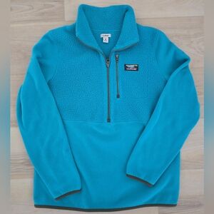 L.L. Bean Turquoise Fleece Jacket Medium